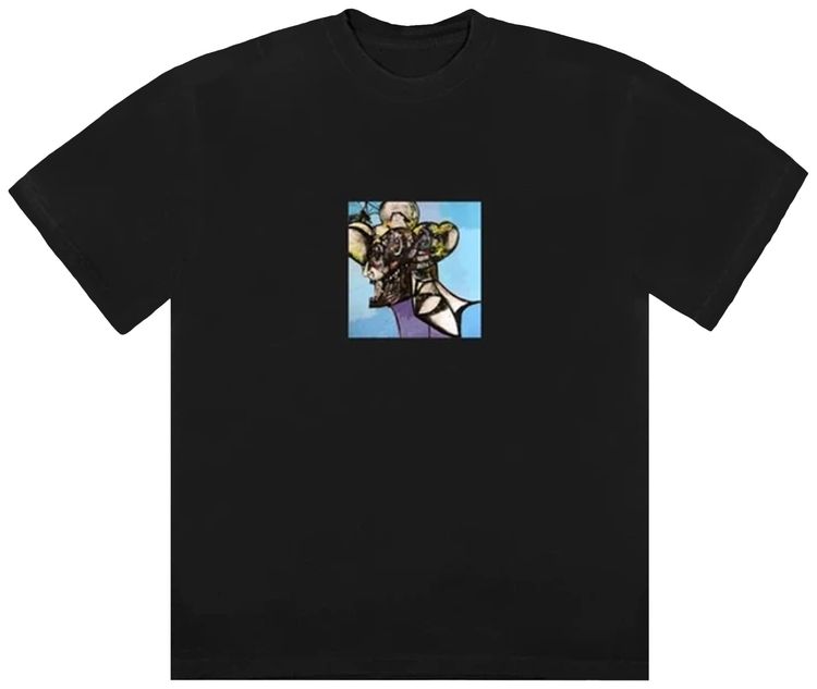 Cactus Jack by Travis Scott Portrait Of Travis Title T Shirt Black