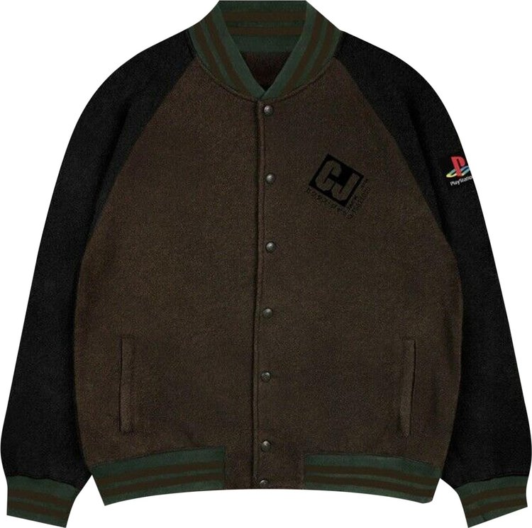 Cactus Jack by Travis Scott x PlayStation Crew Varsity Jacket Brown