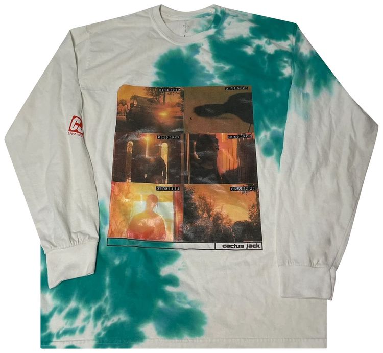 Cactus Jack by Travis Scott Somethings Coming II Long Sleeve T Shirt White Bleach