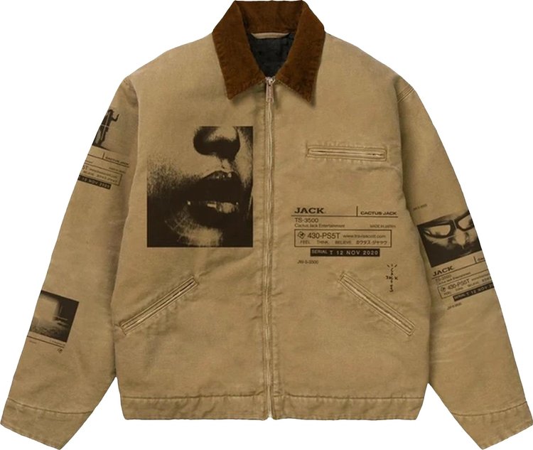 Cactus Jack by Travis Scott x PlayStation System Work Jacket Tan