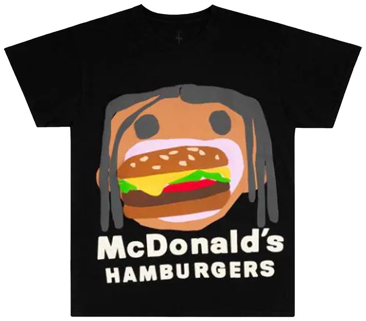 Cactus Jack by Travis Scott x Cactus Plant Flea Market Burger Mouth T Shirt Black