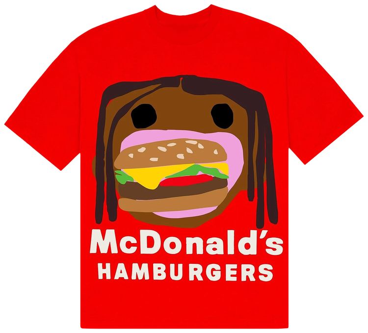 Cactus Jack by Travis Scott x Cactus Plant Flea Market Burger Mouth T Shirt Red