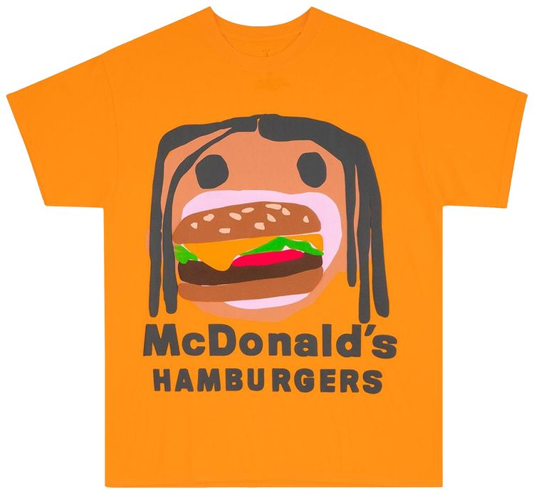 Cactus Jack by Travis Scott x Cactus Plant Flea Market Burger Mouth T Shirt Gold