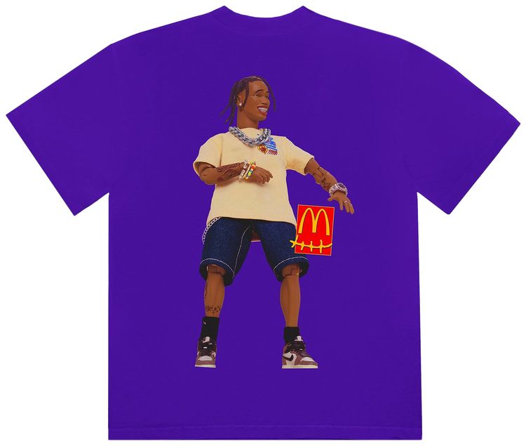 Cactus Jack by Travis Scott x McDonalds Action Figure Series II T Shirt Purple