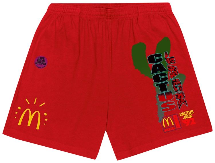 Cactus Jack by Travis Scott x McDonalds All American 92 Shorts Red