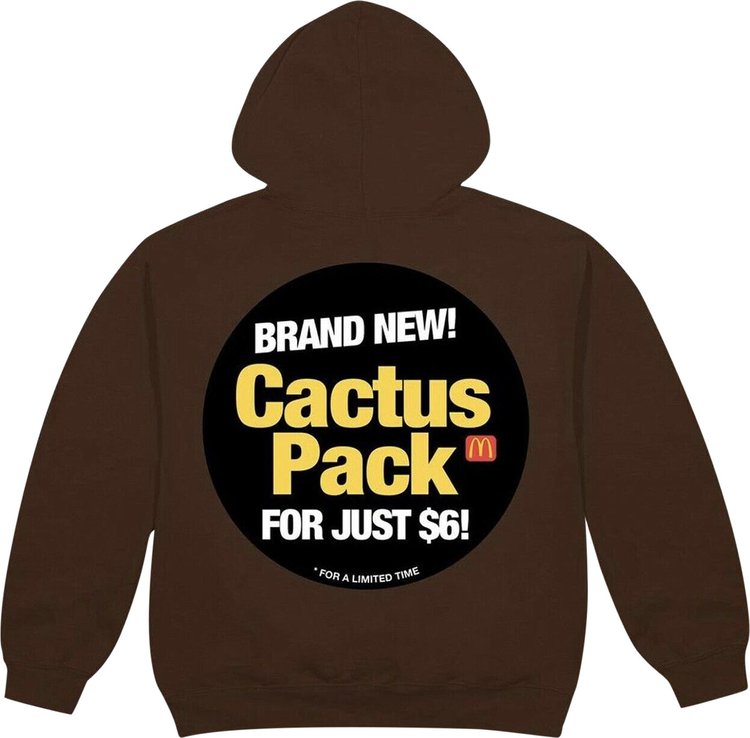 Cactus Jack by Travis Scott x McDonalds Cactus Pack Sticker Hoodie Brown