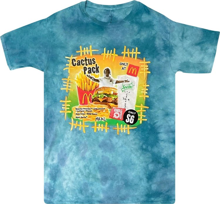 Cactus Jack by Travis Scott x McDonald's Cactus Pack Vintage Bootleg T-Shirt 'Blue'