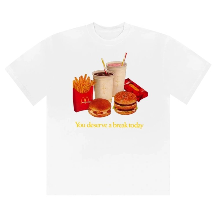 Cactus Jack by Travis Scott x McDonald's Deserve A Break T-Shirt II 'White'