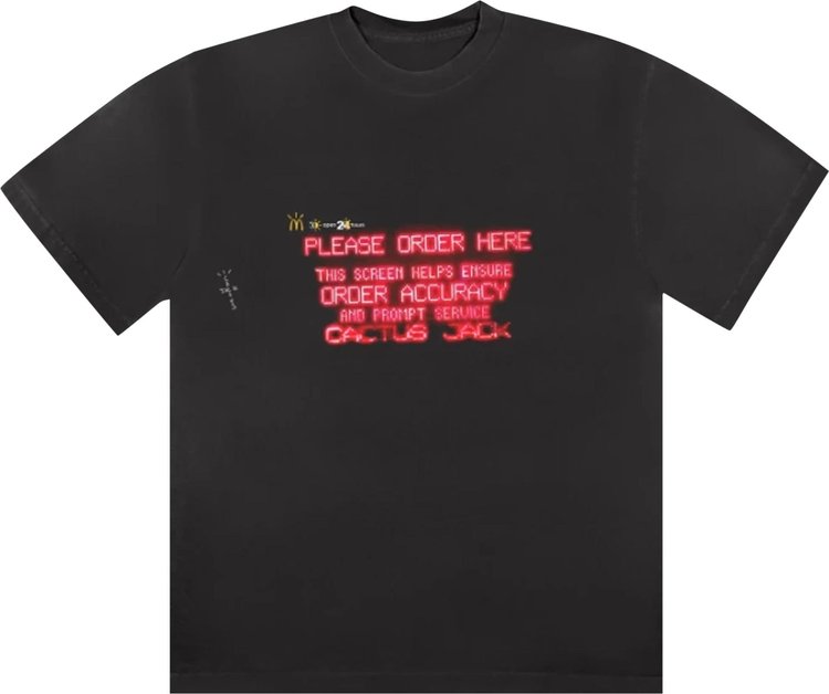 Cactus Jack by Travis Scott x McDonald's Order Here T-Shirt 'Black'