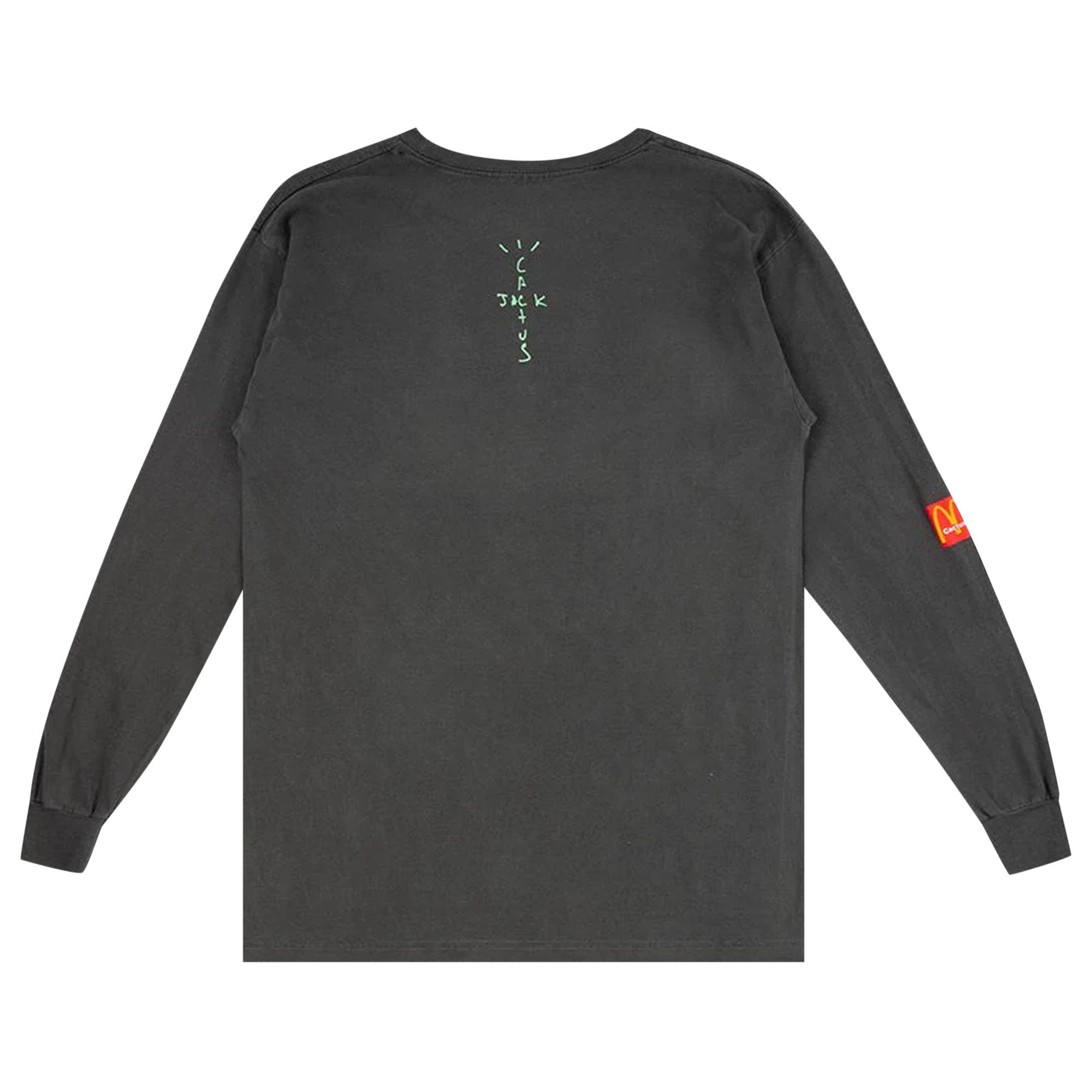 Size l Cactus Jack by Travis Scott x McDonald's Smile Long-Sleeve T-Shirt  'Black Pigment Dye'