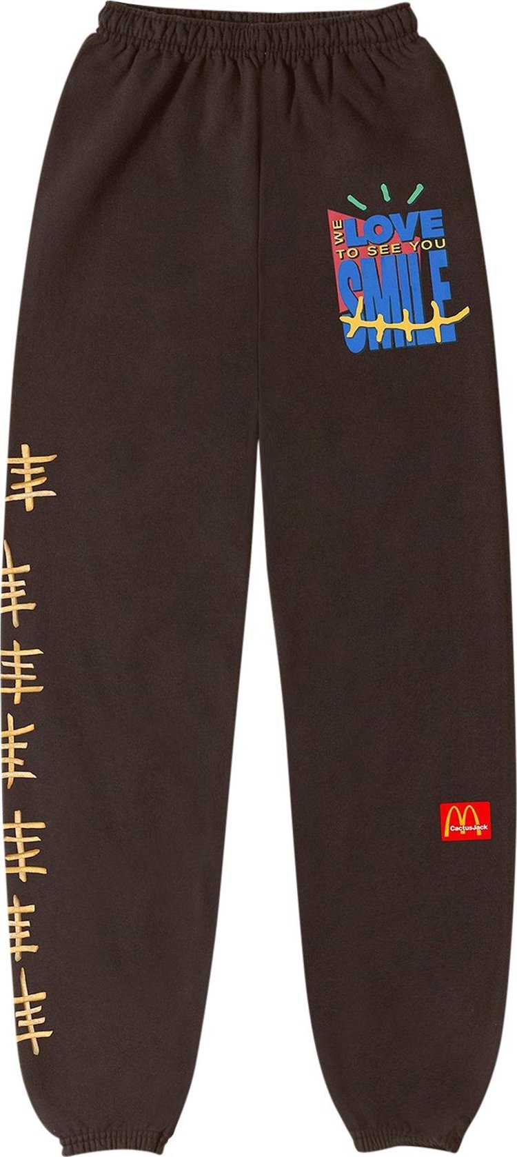 Cactus Jack by Travis Scott x McDonald's Smile Sweatpants 'Brown'