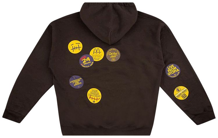Cactus Jack by Travis Scott x McDonalds Sticker Bomb Hoodie Brown