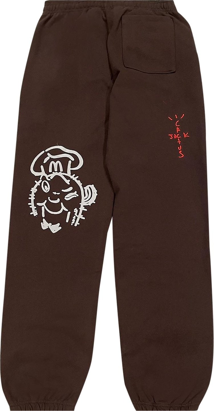 Cactus Jack by Travis Scott x McDonalds Sticker Bomb Sweatpants Brown