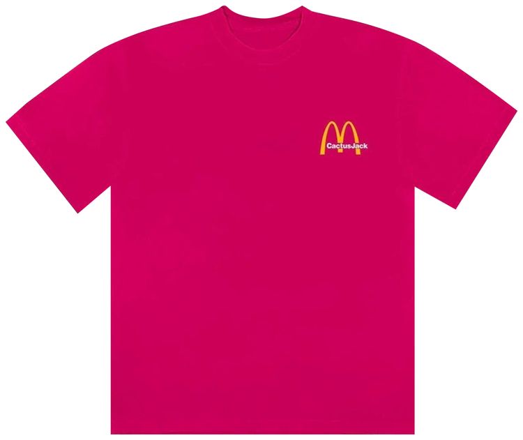 Cactus Jack by Travis Scott x McDonalds Vintage Action Figure II T Shirt Hot Pink