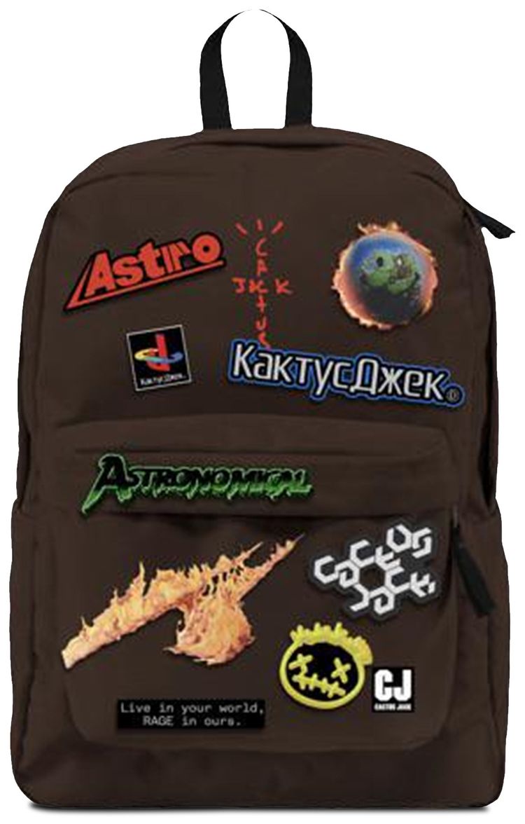 Cactus Jack by Travis Scott Backpack With Patch Set Brown
