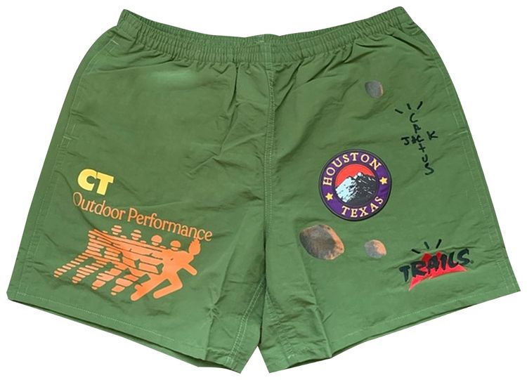 Cactus Jack by Travis Scott Running Wild Shorts 'Green'