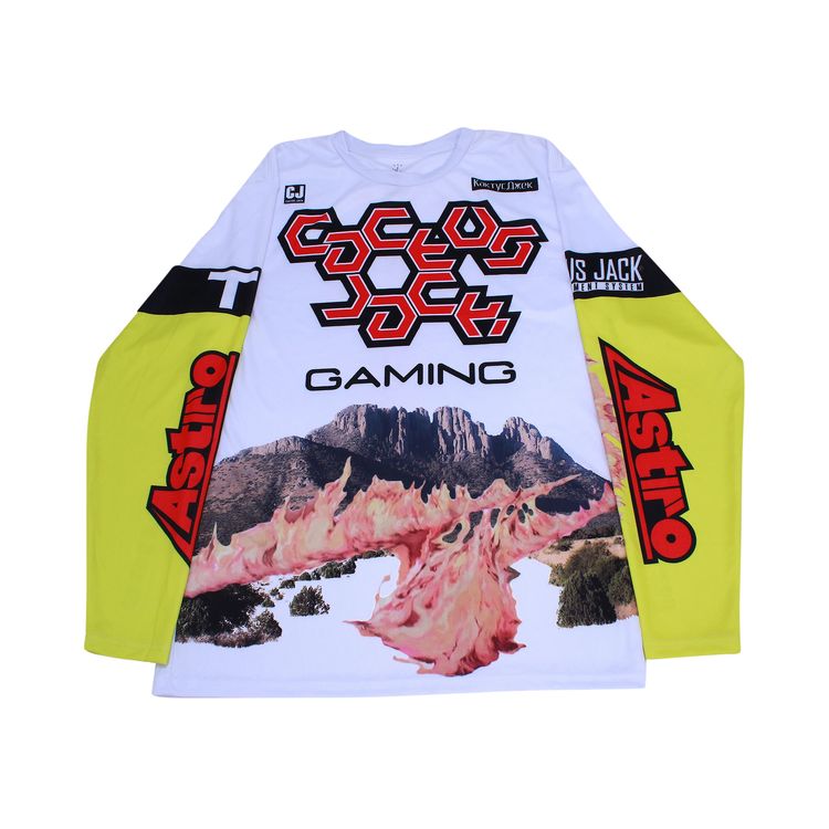 Cactus Jack by Travis Scott The Scotts Gaming II Long Sleeve Jersey White