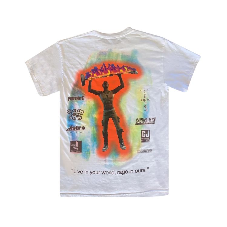Cactus Jack by Travis Scott The Scotts Rage Emote T Shirt White