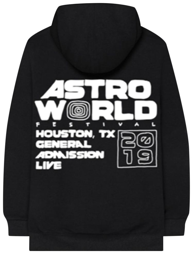 Cactus Jack by Travis Scott Astrofest 2019 Staff Hoodie Black