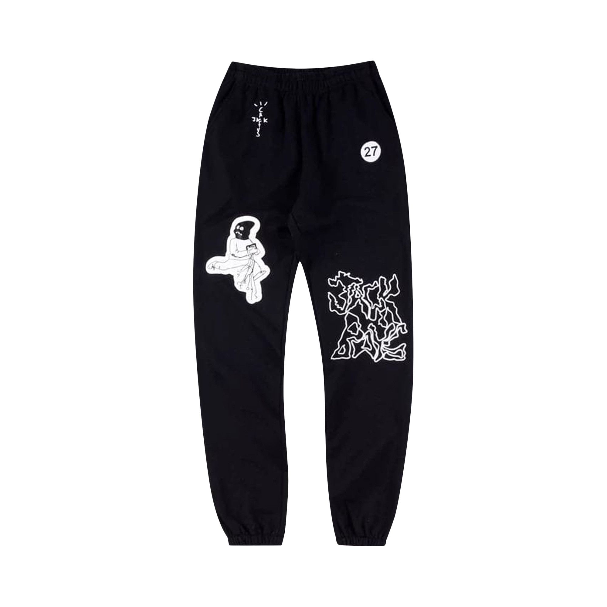 Buy Cactus Jack by Travis Scott JACKBOYS Mask On Sweatpants Black TSJB LP27 BLAC GOAT CA