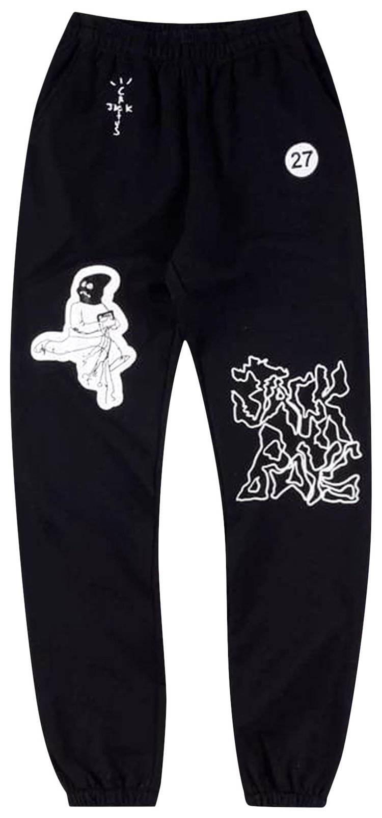 Cactus Jack by Travis Scott JACKBOYS Mask On Sweatpants Black
