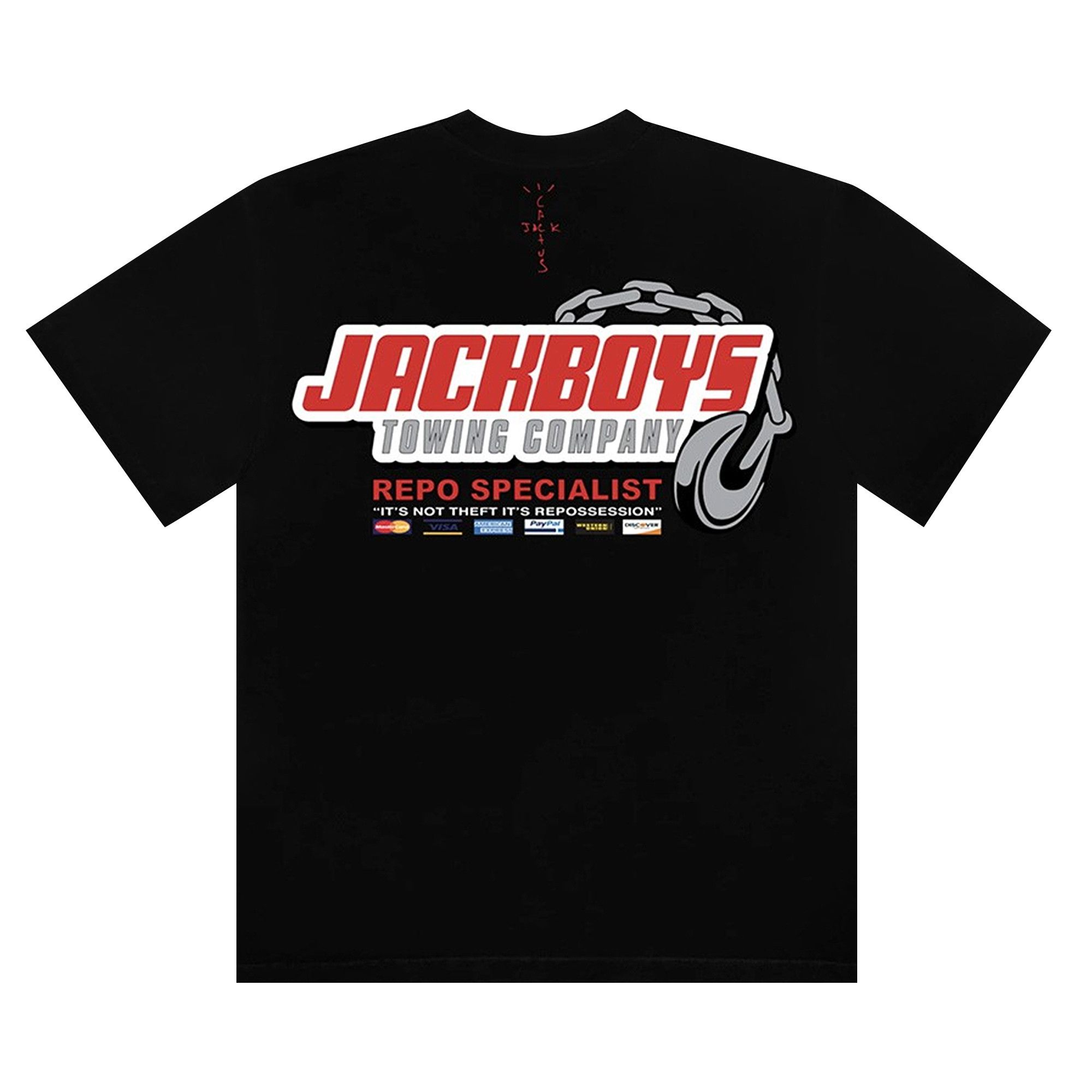 Buy Cactus Jack by Travis Scott JACKBOYS Repo T-Shirt 'Black