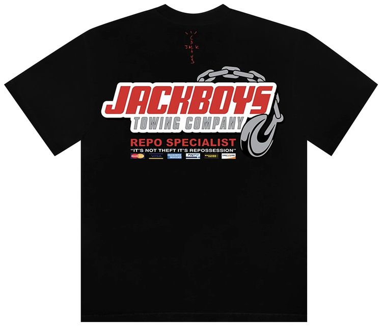 Cactus Jack by Travis Scott JACKBOYS Repo T Shirt Black