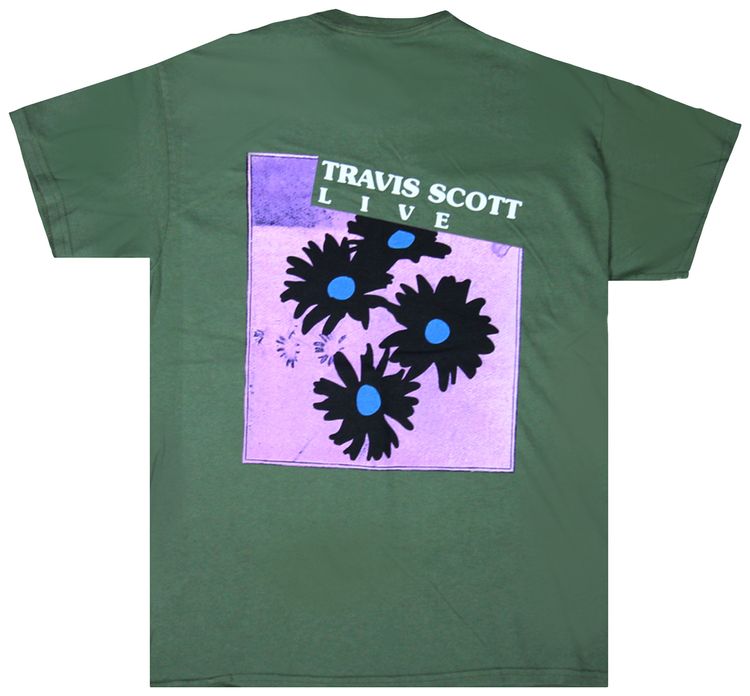 Cactus Jack by Travis Scott Astroworld Festival Run Flower T Shirt Green