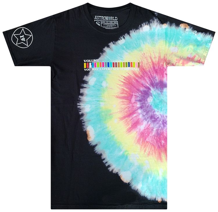 Cactus Jack by Travis Scott Astroworld Festival Run Tie Dye T Shirt Black