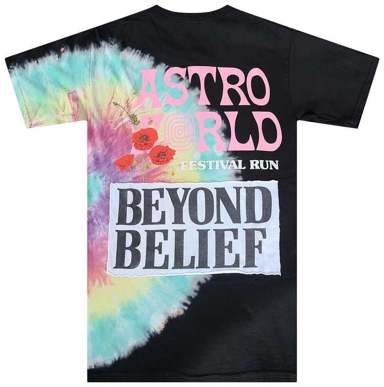 Cactus Jack by Travis Scott Astroworld Festival Run Tie Dye T Shirt Black