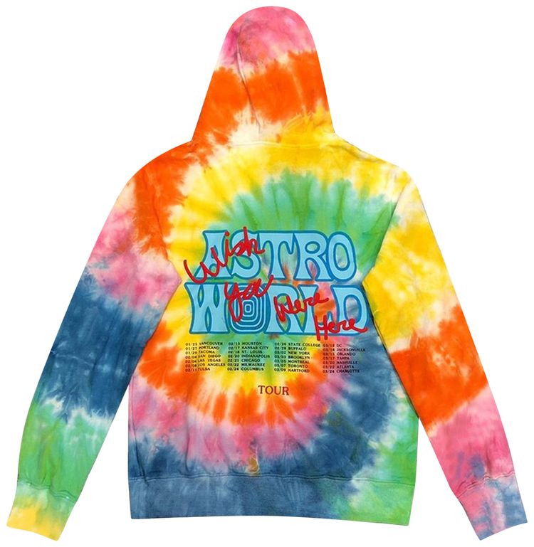 Cactus Jack by Travis Scott Astroworld Tour Skipping Bear Hoodie Tie Dye