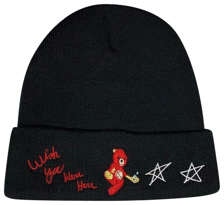 Cactus Jack by Travis Scott Astroworld Tour Wish You Were Here Beanie Black