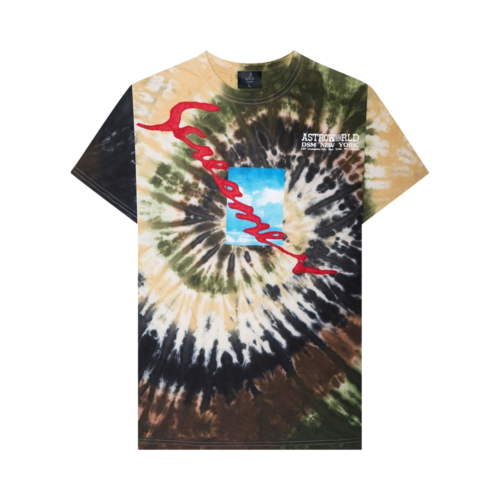 Buy Cactus Jack by Travis Scott Astroworld x DSM NY Screamer T-Shirt  'Tie-Dye' - 249256 TIE | GOAT