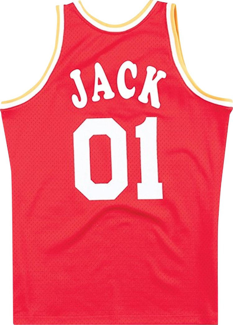 Cactus Jack by Travis Scott x BR x Mitchell  Ness Rockets Jersey Red