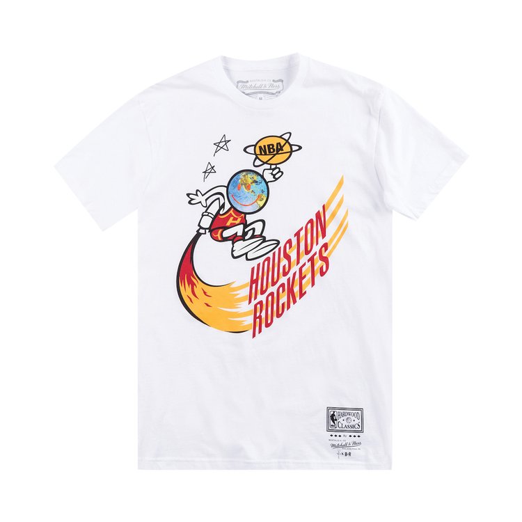 Cactus Jack by Travis Scott x BR x Mitchell  Ness Rockets T Shirt White