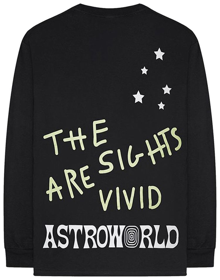 Cactus Jack by Travis Scott Astroworld Enjoy The Ride Long Sleeve T Shirt Black