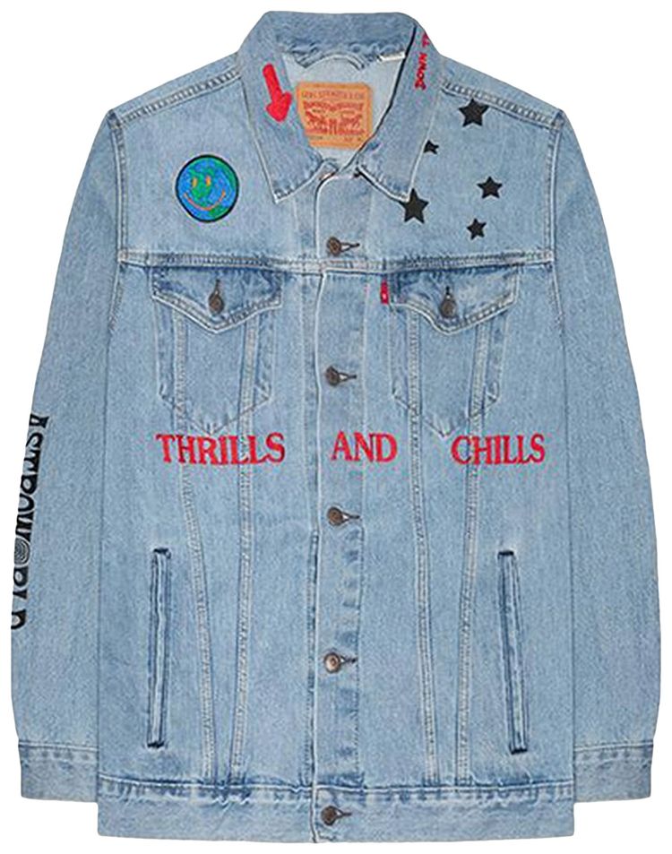 Cactus Jack by Travis Scott Astroworld x Levis Denim Jacket Blue