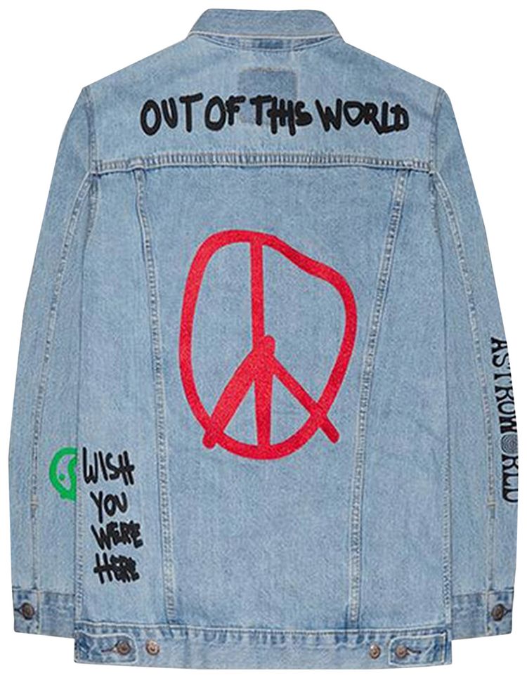 Cactus Jack by Travis Scott Astroworld x Levis Denim Jacket Blue