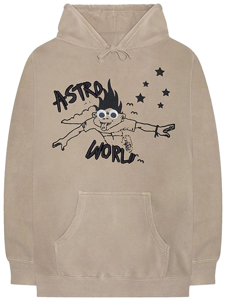 Cactus Jack by Travis Scott Astroworld Look Mom I Can Fly Hoodie Tan