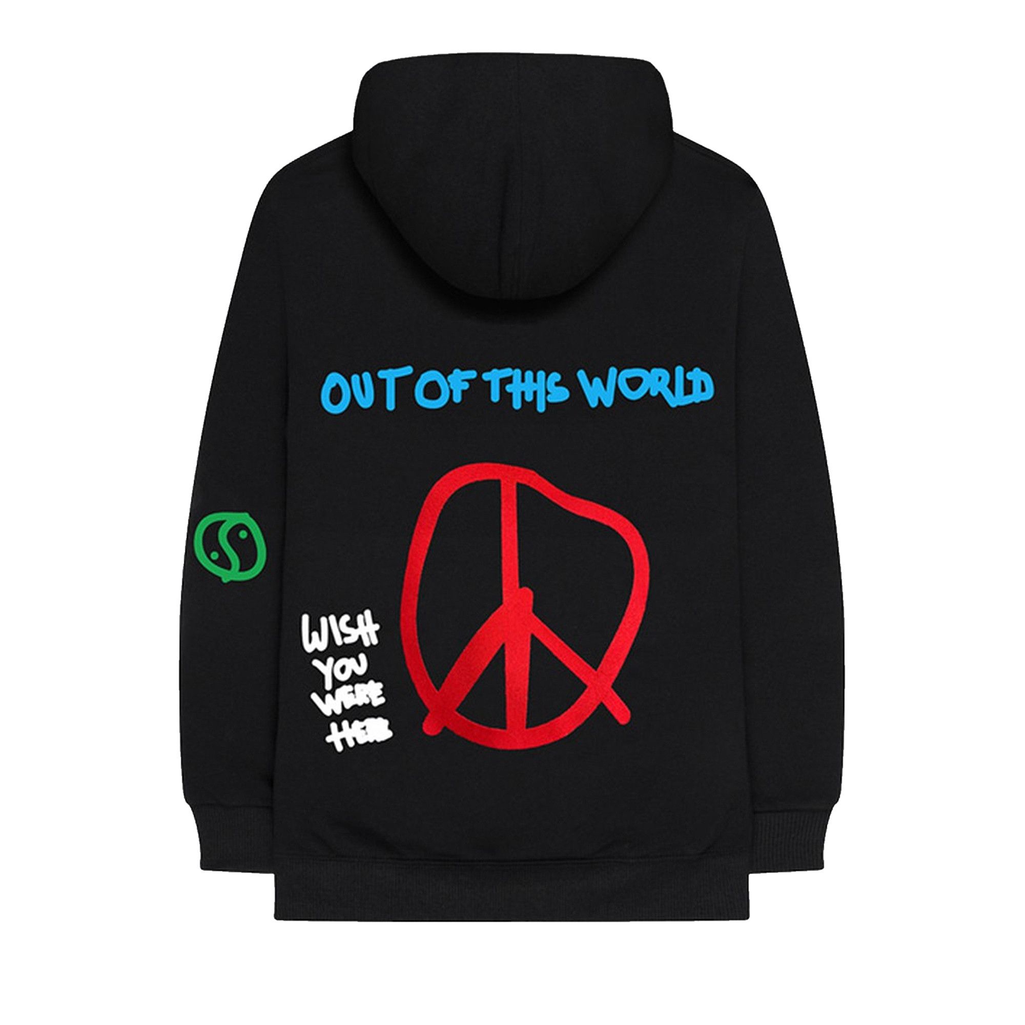 Buy Cactus Jack by Travis Scott Astroworld World Peace Hoodie Black 1945 1FW180106AWPH BLAC GOAT