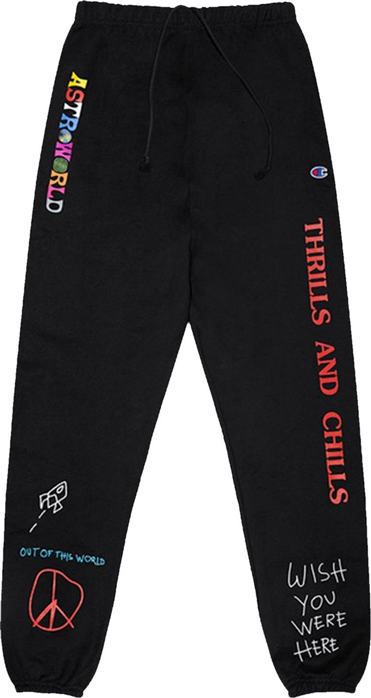 Cactus Jack by Travis Scott Astroworld World Peace Sweatpants Black