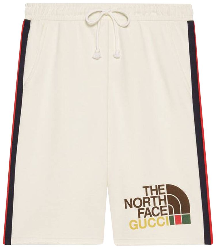 The North Face x Gucci Web Print Cotton Shorts Ivory