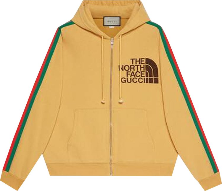 The North Face x Gucci Web Print Cotton Sweatshirt 'Yellow'