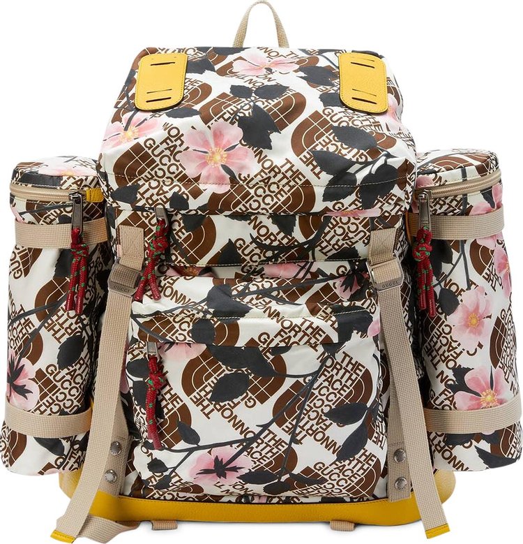 The North Face x Gucci Large Backpack Floral Brown