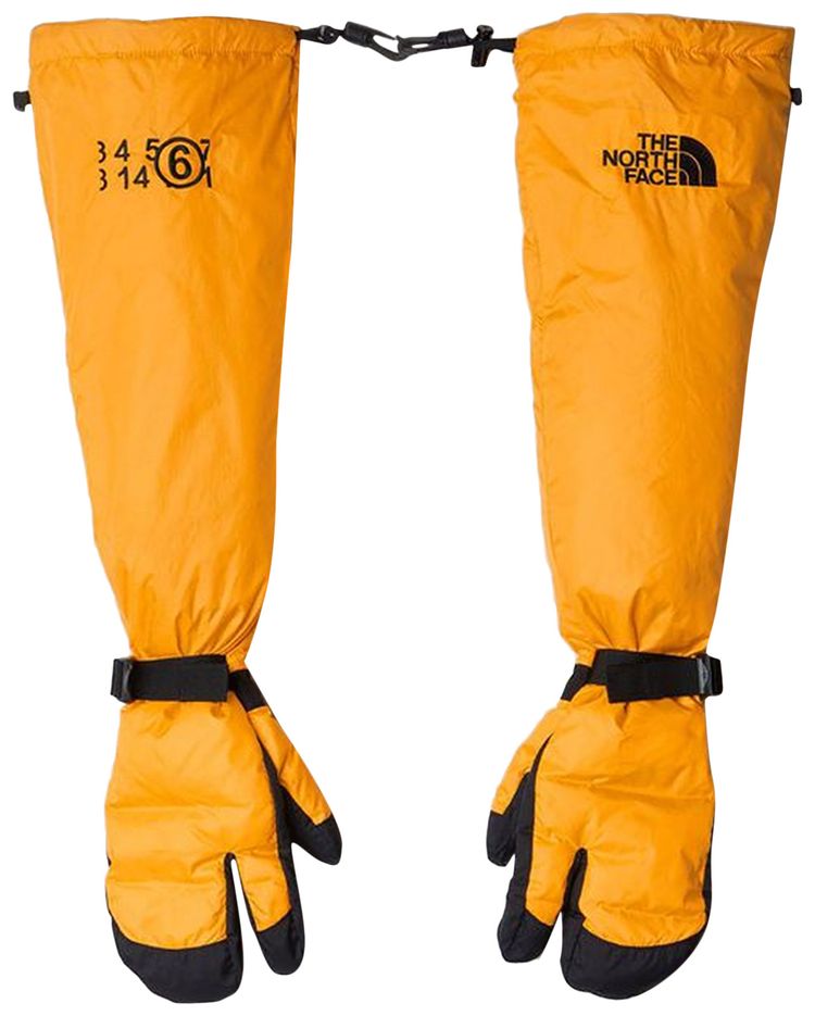 The North Face x MM6 Maison Margiela Circle Tabi Expedition Mitt Gloves OrangeBlack