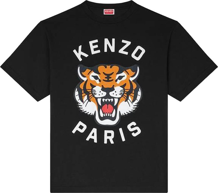 Kenzo Lucky Tiger Oversize T Shirt Black