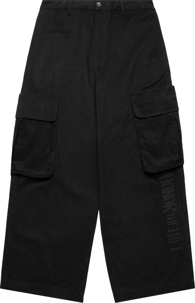 Honor The Gift Wide Leg Cargo Pants Black