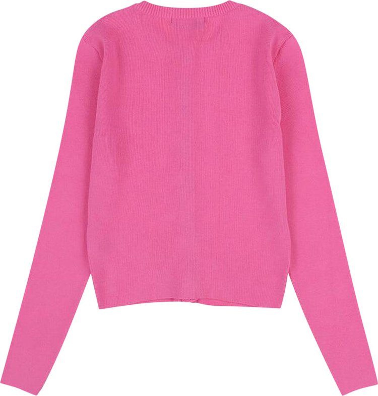 Marine Serre Core Knit Cardigan Pink