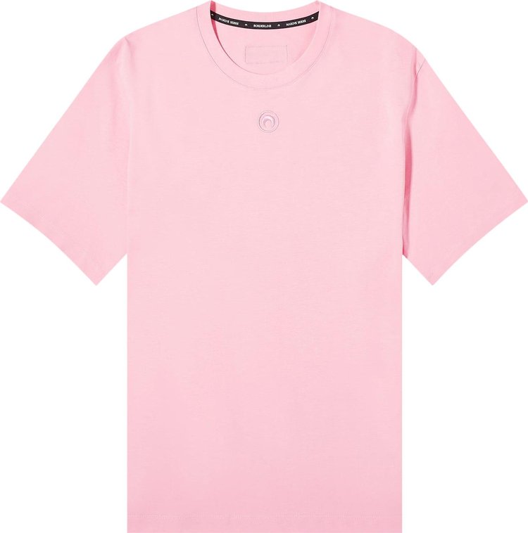 Marine Serre Jersey Plain T Shirt Pink