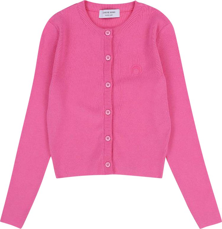 Marine Serre Core Knit Cardigan Pink